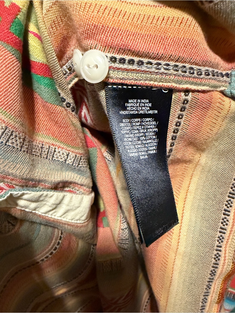 RRL Jacquard Workshirt Red Southwestern Size Large - Picture 7 of 11